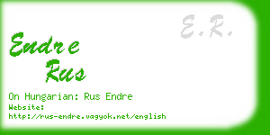 endre rus business card